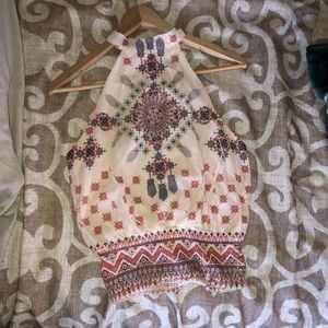 Printed Halter Top